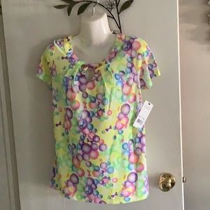 Notation summer top Colorful yellow pink purple green size small new w t…